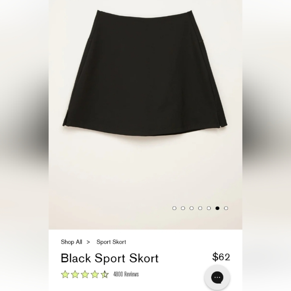 Girlfriend collective black skort